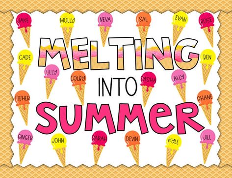 Summer Ice Cream Cone Theme Bulletin Board Kit - Etsy Ice Cream Bulletin Board, August Bulletin Board Ideas, August Bulletin Board, August Bulletin Boards, Bulletin Board Sayings, Summer Bulletin Board, Door Bulletin Boards, Class Bulletin Boards, Preschool Boards