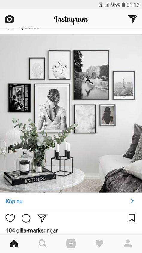 Lovin' this arrangement … mixed sizes are brought together with the use of the same frame and all B&W images. #ifyouloveitframeit #pictureframes #gallerywall #photowall #picturewall #homedecor Decor Ikea, Gallery Wall Living Room, Design Del Prodotto, A Living Room, Cheap Home Decor, Living Room Interior, 인테리어 디자인, Living Room Wall, Room Interior