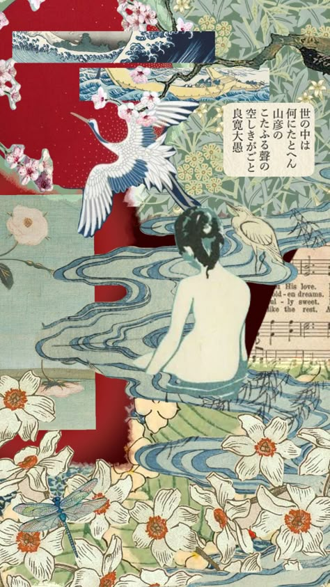 #japanese #japaneseart #japanesepoem #japanesegardens Japanese Vibe Wallpaper, Japanese Aesthetic Background, Japanese Style Wallpaper Aesthetic, Japanese Inspired Wallpaper Iphone, Japanese Mood Board, Old Japanese Aesthetic, Japanese Aesthetic Wallpaper, Jappenes Art Wallpaper, Asian Collage