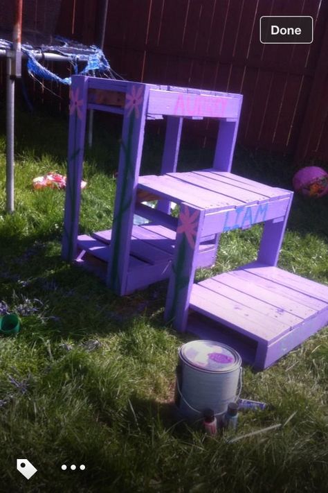 #Garden, #RecycledPallet, #Stairs Pallet Stairs, Step Ideas, Backyard Trampoline, 1001 Pallets, Recycled Pallet, Pallet Creations, Recycled Pallets, Pallet Garden, Pallets Garden