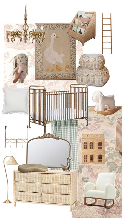 Vintage Baby Rooms, Country Nursery, Cottage Nursery, Boho Baby Nursery, Kids Rooms Inspo, Simple Nursery, Baby Room Themes, Nursery Room Design, Baby Room Inspiration