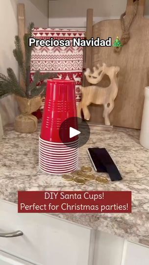 Diy Santa Claus, Christmas Decorations Sewing, Santa Cups, Christmas Candy Gifts, Christmas Cups, Diy Santa, Christmas Brunch, Diy Gift Wrapping, Christmas Gift Basket