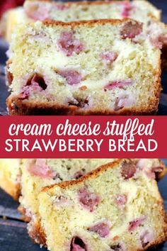 Cream Cheese Strawberry Bread, Strawberry Cream Cheese Bread Recipe, Breakfast Quick Bread, Strawberry Bread Recipe, Stuffed Strawberry, Strawberry Bread Recipes, Breakfast Quick, Cream Cheese Bread, Cheese Bread Recipe