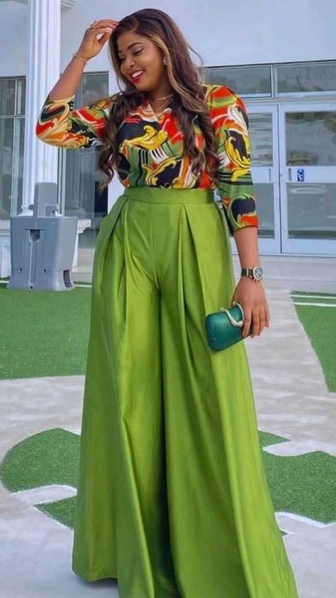 Style Wide Leg Pants, 2piece Outfits, Trendy Outfit Ideas, Chic Dress Classy, Funky Dresses, African Print Dress Designs, Stylish Jumpsuit, Effortlessly Chic Outfits, Fall Outfit Ideas