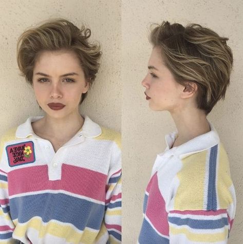 Pixie Hairstyles Front And Back View, Short Grunge Hair Pixie Cuts, Short Hair With Undercut Women, Long Pixie Hairstyles, Long Pixie Cuts, Pixie Hair, Top Hairstyles, Long Pixie, Short Haircut