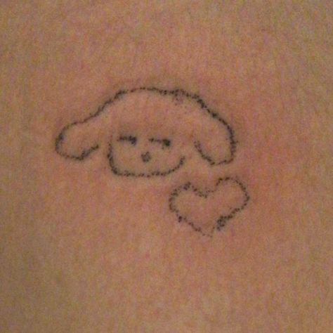 Dog Stick And Poke, Quail Tattoo, Stick And Pokes, Kitty Tattoos, Hello Kitty Tattoos, Cute Tats, Stick N Poke, Stick N Poke Tattoo, Poke Tattoo