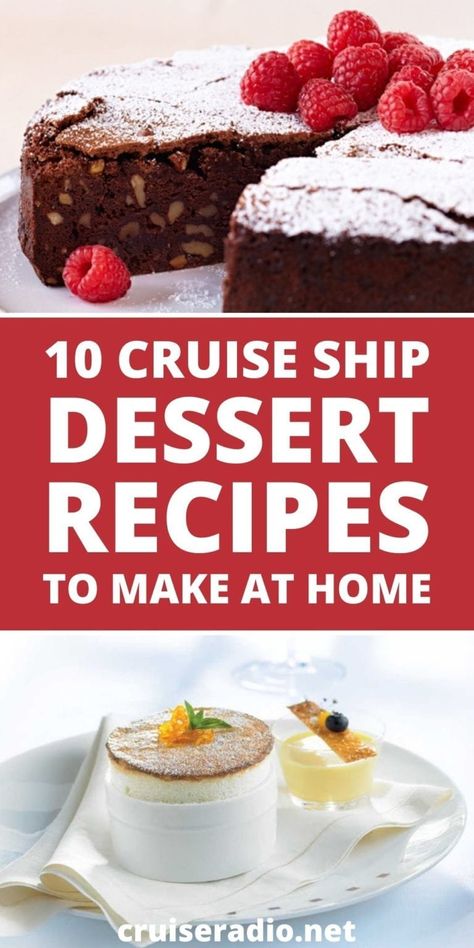 10 Cruise Ship Dessert Recipes You Can Make With Your Family Cruise Food Buffet, Carnival Cruise Recipes, Carnival Eats Recipes, Carnival Cruise Food, Waffle Cone Recipe, Viking Food, Vanilla Cream Filling, Recipes To Make At Home, Cruise Food