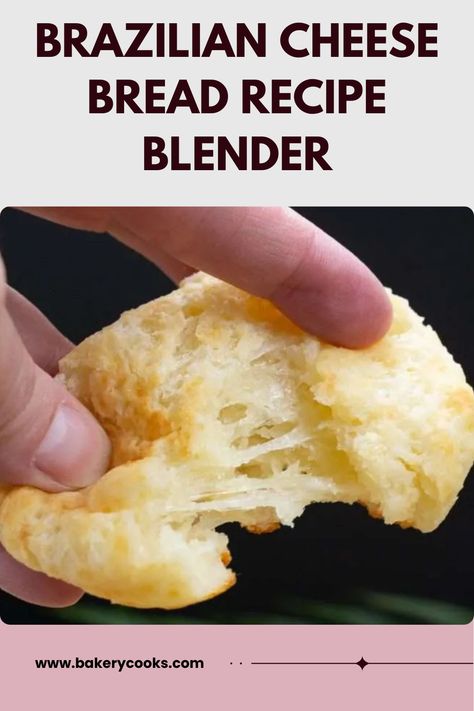 Brazilian Cheese Bread, or Pão de Queijo, is a delightful gluten-free snack known for its chewy texture and cheesy flavor. This easy blender recipe simplifies the process, allowing you to mix tapioca flour, milk, cheese, eggs, and oil effortlessly. Bake until golden for a delicious treat perfect for any occasion! Blender Cheese Bread, Brazilian Cheese Bread Blender, Brazilian Cheese Bread Recipe, Cheese Bread Rolls, Blender Recipe, Brazilian Cheese Bread, Cheese Bread Recipe, Cheesy Bread, Fresh Cheese