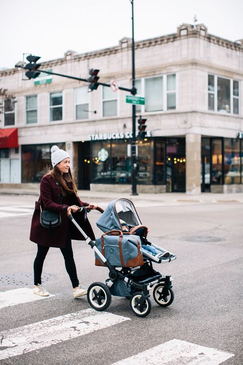 winter-activities-to-do-in-chicago-with-bugaboo-donkey-weekender-10-of-20-1 Liz Adams, Bugaboo Stroller, Bugaboo Donkey, Best Baby Strollers, Life In The City, Burberry Coat, Double Strollers, Golden Goose Sneakers, The Donkey