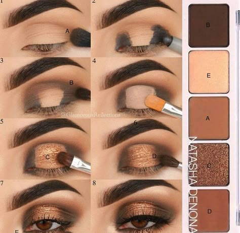 Brows Tutorial, Teknik Makeup, Matte Eye Makeup, Eyeshadow Tutorial For Beginners, Bronze Eye Makeup, Natural Eye Makeup Tutorial, Mekap Mata, Dark Eye Makeup, Prom Eye Makeup