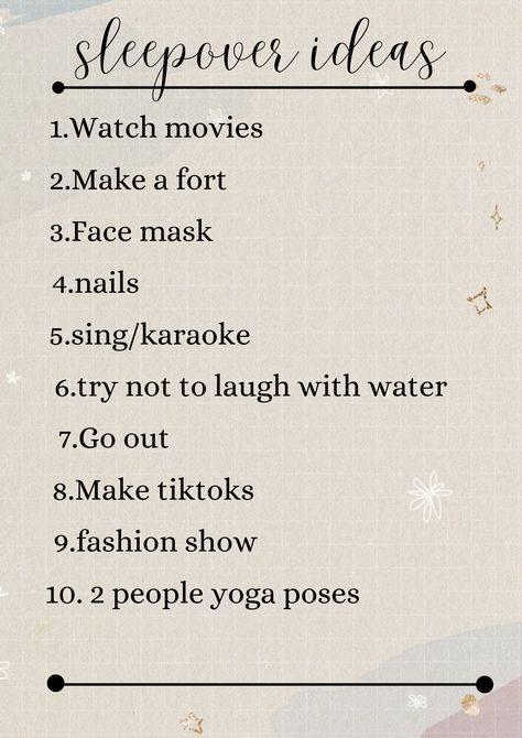 Sleepover Ideas For 2 People At Home, Stuff To Do At Sleepovers 2 People, Things To Buy For A Sleepover, Sleepover Ideas For 2 People At Night, Fun Things To Do At A Sleepover With 2 People, Things To Do At Sleepovers 2 People, Sleep Over Ideas For 2 People, What To Fo On A Sleepover, What To Do At A Sleepover With 2 People