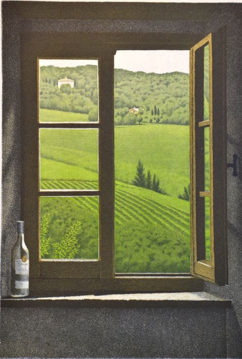 Window With A View, Montepulciano, Poster Design Inspiration, Unusual Art, Amazing Views, Mystical Art, Glitch Art, Window View, Painting Gallery