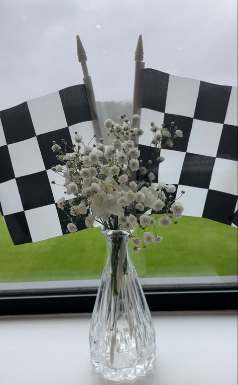 Two Fast Theme Birthday DIY Centerpiece- use my affiliate link to get these cute vases Two Fast Centerpieces, Two Fast Theme, Table Flower Decor, Vases For Centerpieces, Glass Vases Centerpieces, Diy Centerpiece, Vases For Flowers, Rustic Wedding Decorations, Small Vases