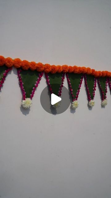 Diwali Toran, Flower Toran, Banana Leaf Decor, Craft From Waste Material, Best Out Of Waste, Instagram Diy, Trash To Treasure, Reuse Recycle, Leaf Decor