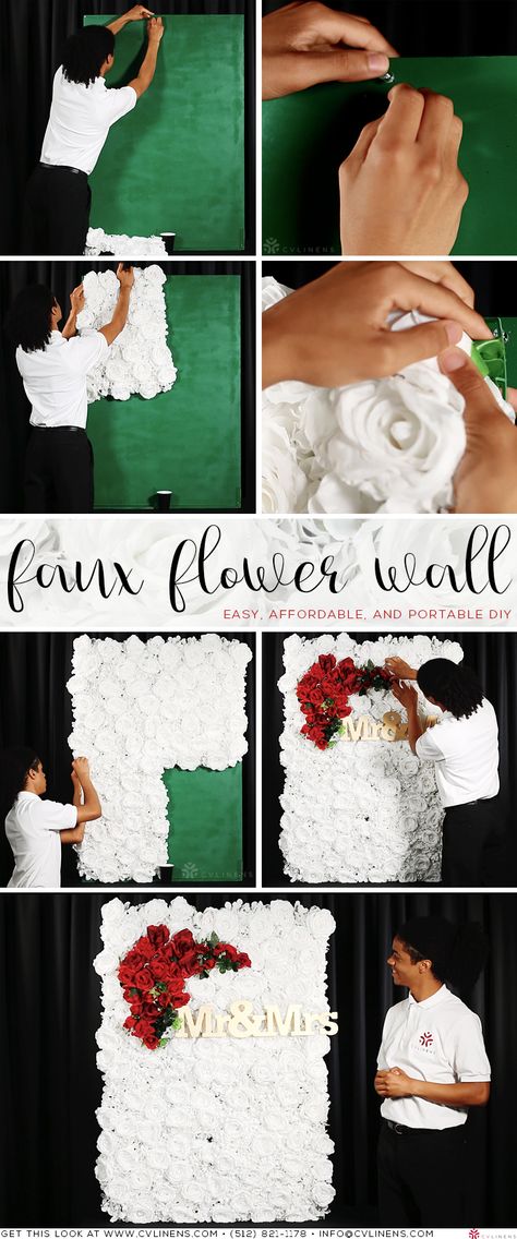 How to Set Up a Portable Flower Wall Backdrop - CV Linens Design Blog Flower Wall Ideas, Derby Decorations, Forest Decorations, Diy Backdrops, Diy Flower Wall, New Art Deco, Party Backdrops, Flower Wall Wedding, Diy Wedding Backdrop