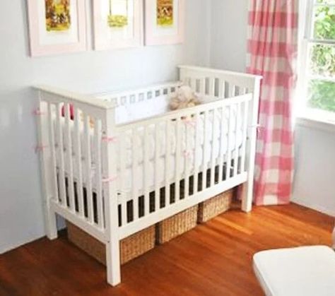 Under Crib Storage: Can You Store Stuff Under Crib? – Babycious Crib With Storage Underneath, Under Crib Storage Ideas, Crib Next To Bed Ideas Co Sleeper, Bed Side Baby Crib, Babybay Bedside Crib, Under Crib Storage, Baby Accessories Must Have Cribs & Toddler Beds, Crib Storage, Large Storage Containers