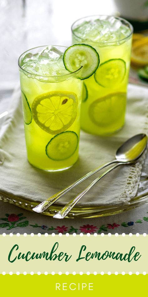 Cucumber Lemonade Recipe, Cucumber Juice Recipe, Summer Juice Recipes, Cucumber Drink, Cucumber Lemonade, Fresh Juice Recipes, Healthy Juicing, Summer Juice, Fresh Cucumber