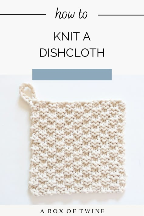 How to Knit a Dishcloth - A BOX OF TWINE Knit Dishcloth Pattern Free Wash Clothes, Knit Dishcloth Pattern Free Easy Simple, Washcloth Knitting Pattern Free, Free Knit Dishcloth Patterns, Knitting Dishcloth Patterns Free, Dish Cloth Knitting Patterns Free, Knit Dishcloth Pattern Free, Easy Knit Dishcloth, Bonding Squares