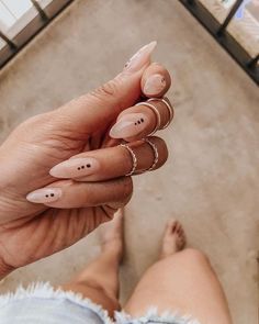 Almond-shaped nails are an upgrade from basic round nails and are less dangerous looking than stilettos. Almond shapes are the perfect nail shape for those who need to be able to still use their fingers for work and you can do them in a variety of lengths! Now that you are in the know about the best nail shape, check out these ideas for the best colors to paint them!    #almondnails #nails #manicure Beige Nails Design, Almond Shaped Nails, Sophisticated Nails, Burst Of Color, Shaped Nails, Manicure Inspiration, Beige Nails, Almond Shape Nails, Almond Nails Designs