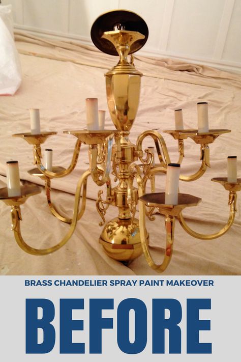 Painted Chandelier Ideas, Brass Dining Room Lighting, Spray Painted Chandelier, Brass Chandelier Makeover, Silver Light Fixture, Clean Copper, Lighting Makeover, Chandelier Silver, Painted Chandelier