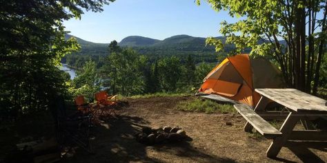 Camping in Québec City | Visit Québec City Camping Quebec, Old Quebec, Best Campgrounds, Camping Sites, Wildlife Reserve, Camping Aesthetic, Photography Wildlife, Nature Camping, Mountain Bike Trails