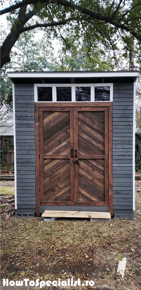 Lean To Garden Shed, Cool Sheds, Garden Shed Diy, Shed Blueprints, Pallet Shed, Wood Shed Plans, Shed Construction, Firewood Shed, Lean To Shed