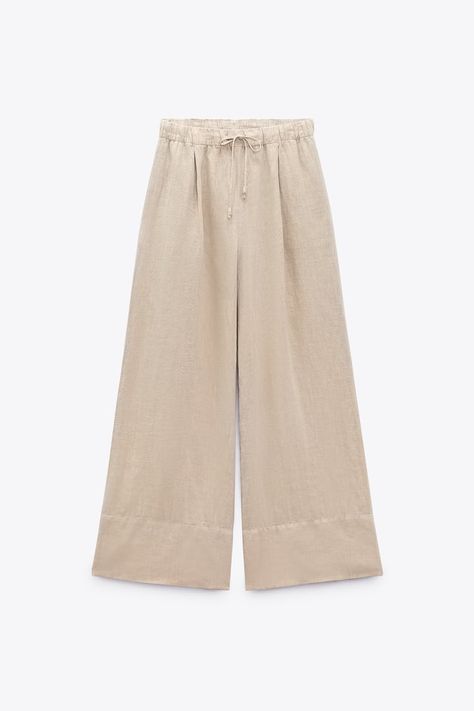 Linen Crop Top, Palazzo Trousers, Campaign Ideas, Linen Crops, Beige Pants, Bilbao, High Waisted Trousers, Palazzo Pants, High Waisted Pants