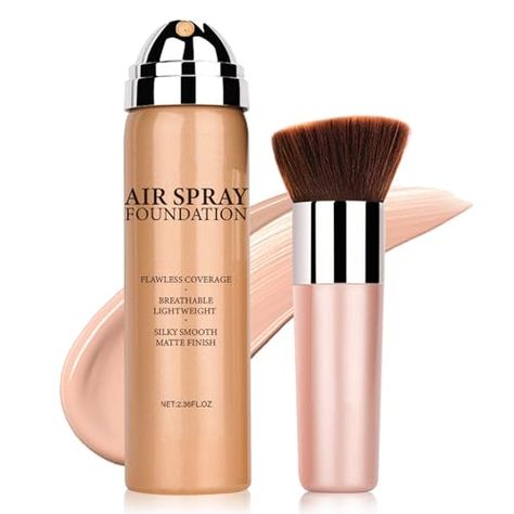 Magic Minerals Airbrush Foundation Makeup Spray Silky Lightweight Spray Foundation Makeup Air Brush Flawless Setting Spray Makeup for Mature Skin (Natural) Art Deco Makeup, Setting Spray Makeup, Spray Makeup, Spray Foundation, Electronic Gift Ideas, Long Lasting Foundation, Airbrush Foundation, Airbrush Designs, Makeup Spray