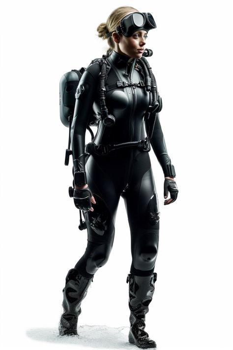 Underwater Suit, Diver Suit, Scuba Wetsuit, Older Mens Hairstyles, Apocalypse Character, Scuba Diver Girls, Scuba Girl, Scuba Diver, Motorcycle Women