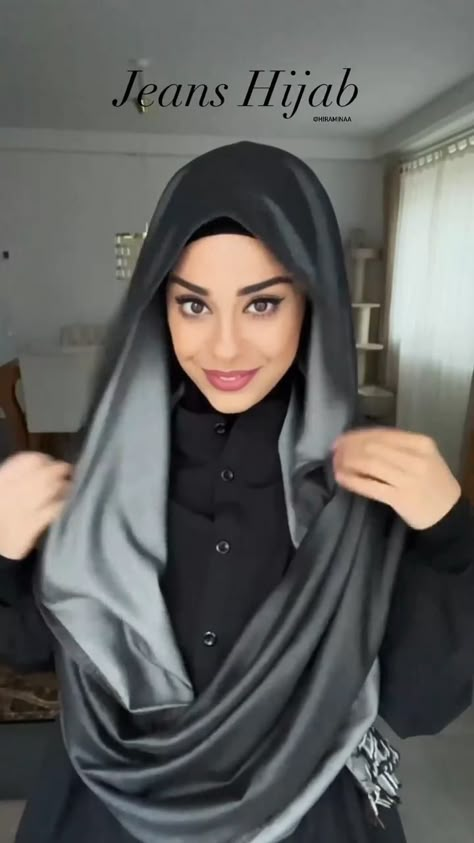 Hijab Without Cap, Sari With Hijab, Turkish Hijab Tutorial, Saree With Hijab, Easy Hijab Style, Jeans Hijab, Style Hijab Simple, Dress Muslim Modern, How To Wear Hijab