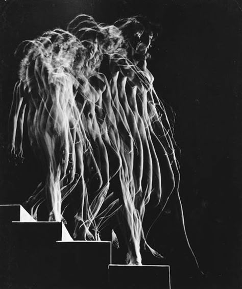 Mili Gjon | Nude Descending a Staircase (after Marcel Duchamp), 1950 | MutualArt Gjon Mili, Motion Photography, Marcel Duchamp, Silver Print, Gelatin Silver Print, A Level Art, Abstract Photography, Human Figure, Architecture Photography