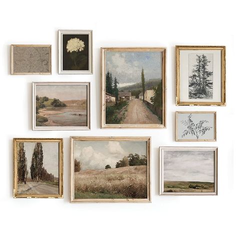 Amazon.com: Set 9 Vintage Wall Decor French Country Gallery Wall Art - Vintage Art Wall Decor, Sketch Poster Landscape Wall Art, French Country Wall Decor Art Prints Moody Modern House Decor(11X14 IN UNFRAMED): Posters & Prints Gallery Wall Art Prints, Country Wall Art, Gallery Wall Art Set, Gallery Wall Art, Vintage Landscape, Home Poster, Gallery Wall Set, Landscape Walls, Landscape Wall Art