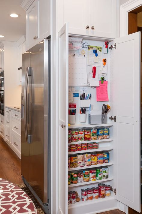 Galley-Kitchen-with-Hidden-Storage-Duluth-30 Galley Kitchen Renovation, Small Galley Kitchen, Galley Kitchen Design, Galley Kitchen Remodel, Galley Kitchens, Galley Kitchen, Cabinet Features, Kitchen Redo, Kitchen Reno