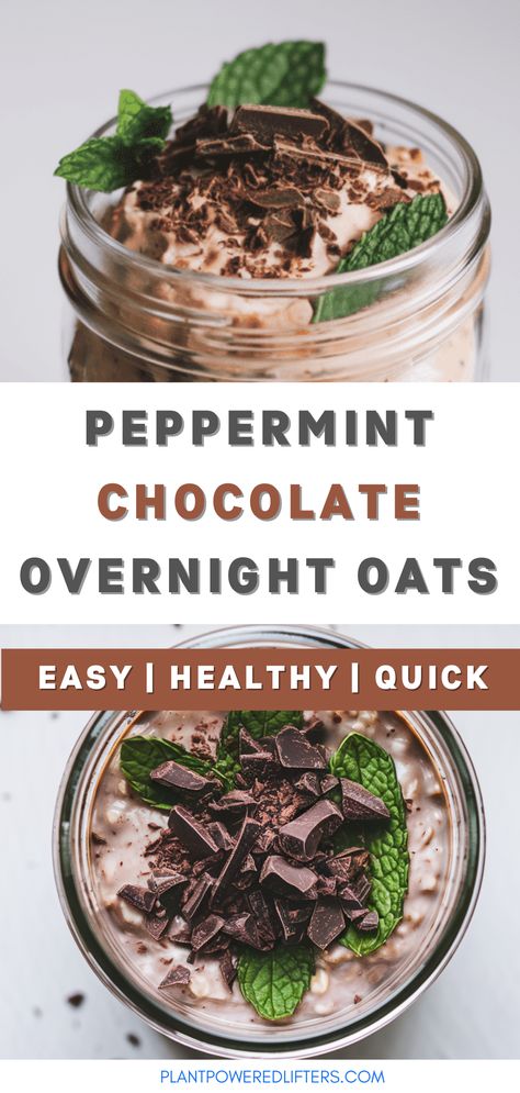 Are you looking for chocolate mint overnight oats? Look no further! These overnight oats are easy to make, and surprisingly healthy. Whether you're looking for easy overnight oats in a jar or vegan overnight oats, this recipe has got you covered! Mint Chocolate Overnight Oats, Overnight Granola In A Jar, Spring Overnight Oats, Over Night Oats With Greek Yogurt, Makeup For Dry Skin Tips, Mint Overnight Oats, Winter Overnight Oats, Overnight Oats Ideas, Healthy 2025