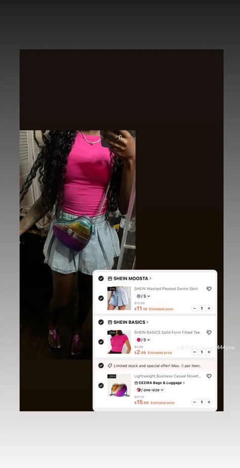 Shien Inspo Outfits, Birthday Outfit Ideas From Shein, Fly Girl Outfits Shein, Shein Outfits Idea, Spring Outfits Black Women Shein, Skirt Outfits Shein, Shein Inspired Outfits Black Woman, Birthday Outfit Shein, Shein Outfit Recreation