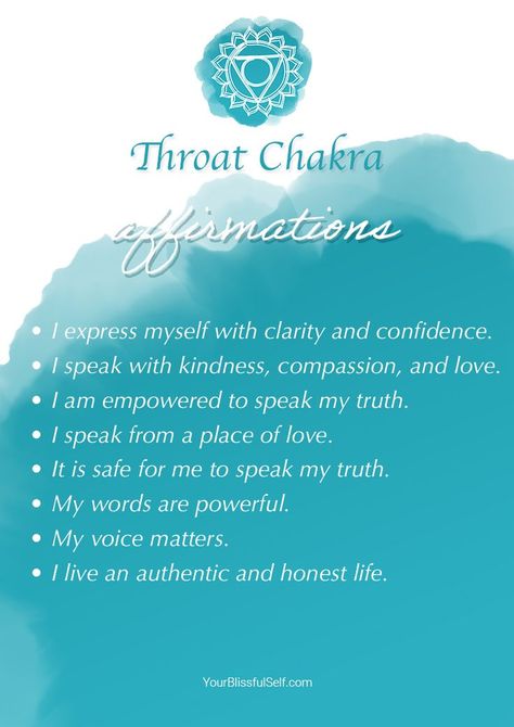 Throat Chakra Healing, Chakra Healing Meditation, Chakra Health, Chakra Affirmations, Healing Affirmations, Chakra Yoga, Vibrational Energy, Healing Meditation, Chakra Meditation