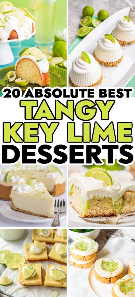 20 Key Lime Desserts – When life gives you limes, make desserts! Here are 20 incredibly delicious key lime desserts you’ll want to make all year round. Citrus desserts, key lime recipes, key lime pie, key lime cheesecake, key lime pie cookies, key lime dessert recipes, easy key lime desserts, key lime dessert cups. Key Lime Brownies, Lime Recipes Dessert, Recipes With Limes, What To Do With Limes, Cheesecake Key Lime, Key Lime Macarons, Key Lime Dessert Recipes, Key Lime Dessert, Key Lime Pie Cookies