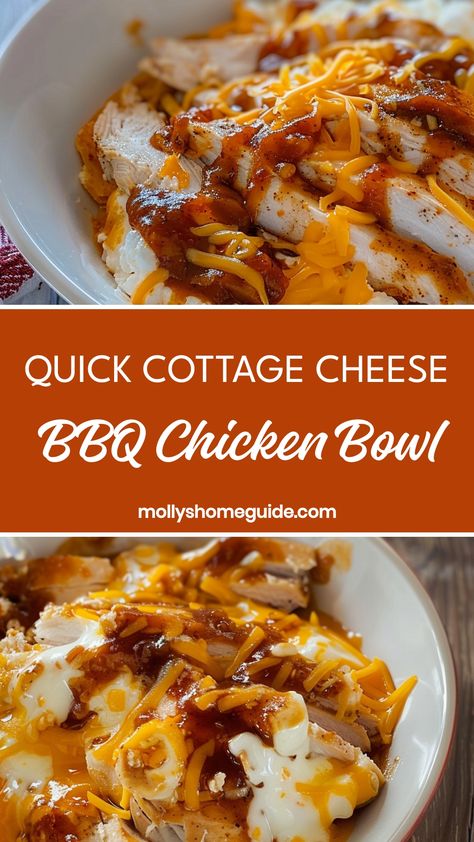 Discover a delicious twist on traditional BBQ chicken with this delectable cottage cheese BBQ chicken bowl recipe! Packed with flavor and protein, this dish is perfect for a healthy lunch or dinner option. The creamy cottage cheese pairs perfectly with the tangy BBQ sauce, creating a unique combination of flavors that will tantalize your taste buds.  Ingredients 1 just bare chicken filet ½ cup low-fat cottage cheese (good culture brand) 2 tablespoons ranch seasoning 2 tablespoons sugar-free bbq Cottage Cheese Bbq Chicken Bowl, Bbq Chicken Power Bowl, Bbq Chicken Protein Bowl, Healthy Lunches With Chicken, High Protein Low Carb Bariatric Meals, Tasty Freedom Cookbook Recipes, Healthy Recipes Lunch Work, Hormone Friendly Lunch, Chicken Bacon Ranch Bowl