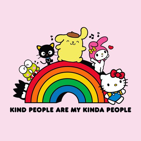 Happy #WorldKindnessDay! #HelloKitty Sanrio Positivity, Hello Kitty Rainbow, Kawaii Quotes, Hello Kitty Imagenes, World Kindness Day, Cropped Graphic Tees, Kitty Images, Hello Kitty And Friends, Hello Kitty Characters