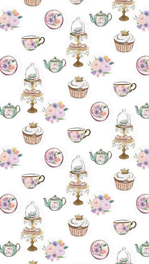 Teacup Wallpaper, Tea Wallpaper, Tout Rose, Wallpaper Wall Decor, Love Pink Wallpaper, Kids Background, Wallpaper Walls Decor, Floral Border Design, China Painting