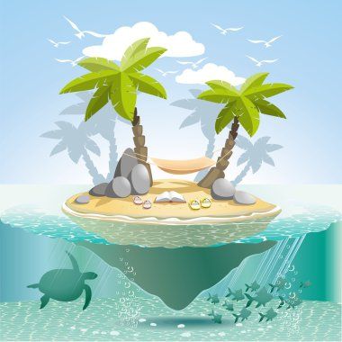 Paradise Resort, Sand Island, Paradise City, Game Ui Design, Tropical Tree, Mosaic Garden, Paradise Island, Environment Design, Tropical Islands