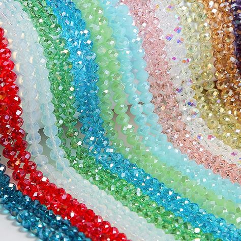 Cheap Beads, Bijoux Diy, Faceted Glass, Diy Accessories, Faceted Bead, Diy Jewelry Making, Abba, Jewelry Making Beads, Beaded Chain