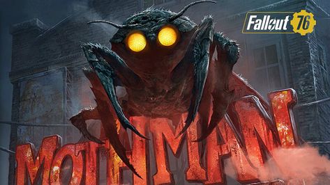 Mothman Locations – Fallout 76 Mothman Wallpaper, Fandom Tattoos, The Mothman, Flatwoods Monster, Fallout 76, Fallout Art, Graphic Novel Art, Point Pleasant, V Games