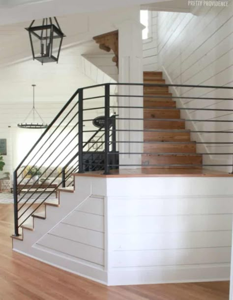 You guys! If you follow along on instagram, then you know that a few weeks ago I was able to spend the weekend in Fixer Upper land (Waco, TX) exploring Farmhouse Staircase Decor, Handrail Staircase, Modern Farmhouse Staircase, Stairs Handrail, Farmhouse Staircase, Iron Stairs, Farmhouse Stairs, Design Stairs, Staircase Decor Ideas