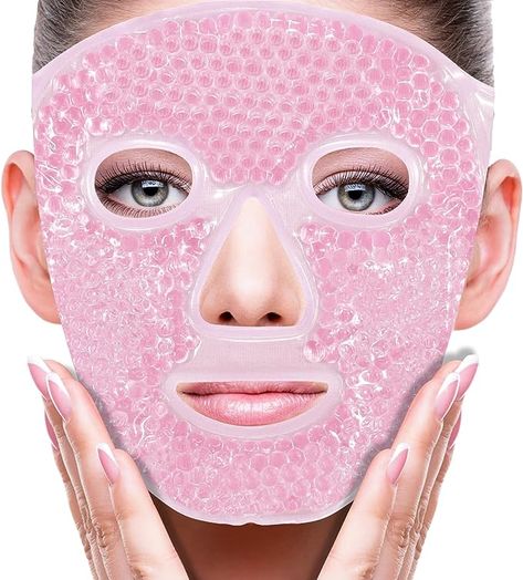 Amazon.com: Face Eye Mask Ice Pack for Reducing Puffiness, Bags Under Eyes, Puffy Dark Circles, Migraine,Hot/Cold Pack with Soft Plush Backing (Pink #19) : Beauty & Personal Care Ice Face Mask, Cold Face Mask, Ice Mask, Soothing Face Mask, Cool Face Mask, Aliexpress Finds, Cold Face, Hydrating Skin Care, Ice Gel