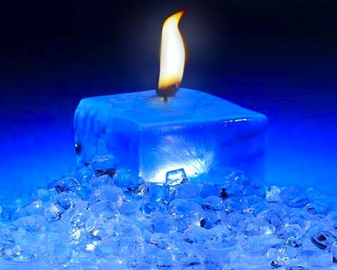 "Hot heads and cold hearts never solved anything."  Sometimes, the events of life can cause us to think in ways Allah did mean for us to think.  How can we cool the head and warm the heart? Ice Candle, Water Candle, Kind Of Blue, Royal Blue Wedding, A Course In Miracles, Blue Candles, Feeling Blue, Beautiful Candles, Love Blue