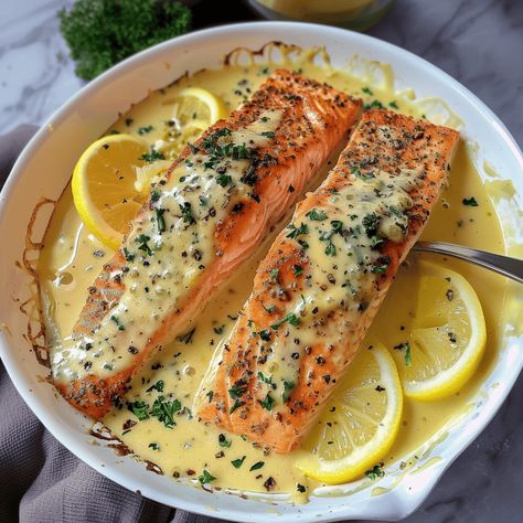 Welcome, dear readers, to a culinary journey that promises simplicity, elegance, and a burst of flavors that will make your taste buds dance. Today, I’m thrilled to share with you ... Read more Baked Salmon With Lemon Butter Cream Sauce, Salmon With Shrimp Cream Sauce, Salmon Lemon Butter Sauce, Salmon Lemon Butter, Butter Garlic Salmon, Lemon Butter Cream Sauce, Salmon With Lemon Butter Sauce, Baked Salmon With Lemon, Butter Cream Sauce