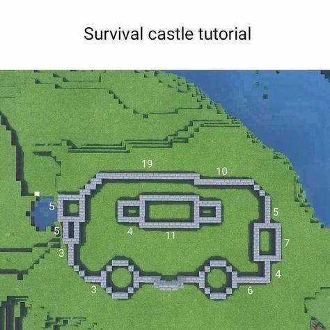 Minecraft Builds & Tutorials �☁️ on Instagram: "Castle Tutorial 🏰 Made by @mine_craftmc Follow @theminebuilds for more! - Save, Comment, Share & Like To Support Me For FREE! ❤️ #minecraft #minecraftbuilds #minecrafthouse #minecrafter #minecrafttutorial #minecraftideas #minecraftbuild #minecraftpe #modern #modernhouse" Minecraft Base Ideas Survival Layout, Minecraft Survival Castle, Minecraft Castle Blueprints Layout Floor Plans, Minecraft Mansion Tutorial, Minecraft Guides, Castle Blueprints, Minecraft Palace, Minecraft Castle Blueprints, Minecraft Castle Designs