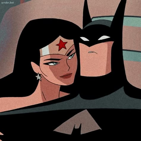 𝘄𝗼𝗻𝗱𝗲𝗿 𝘄𝗼𝗺𝗮𝗻 𝗮𝗻𝗱 𝗯𝗮𝘁𝗺𝗮𝗻 ♡ Wonder Women And Batman, Wonder Woman Profile Picture, Wonder Woman Justice League Cartoon, Wonder Woman Wallpaper Aesthetic, Batman X Wonder Woman, Cat Woman And Batman, Wonder Woman Cartoon, Wonder Woman Wallpaper, Wonder Woman And Batman