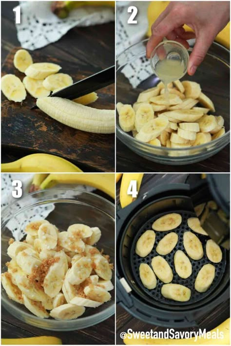 Air Fryer Banana Chips [Video] - Sweet and Savory Meals Airfryer Banana Chips, How To Make Banana Chips, Banana Chips Airfryer, Banana Chips In Air Fryer, Banana Air Fryer, Air Fryer Banana Chips, Homemade Banana Chips, Banana Chips Recipe, Air Fryer Banana